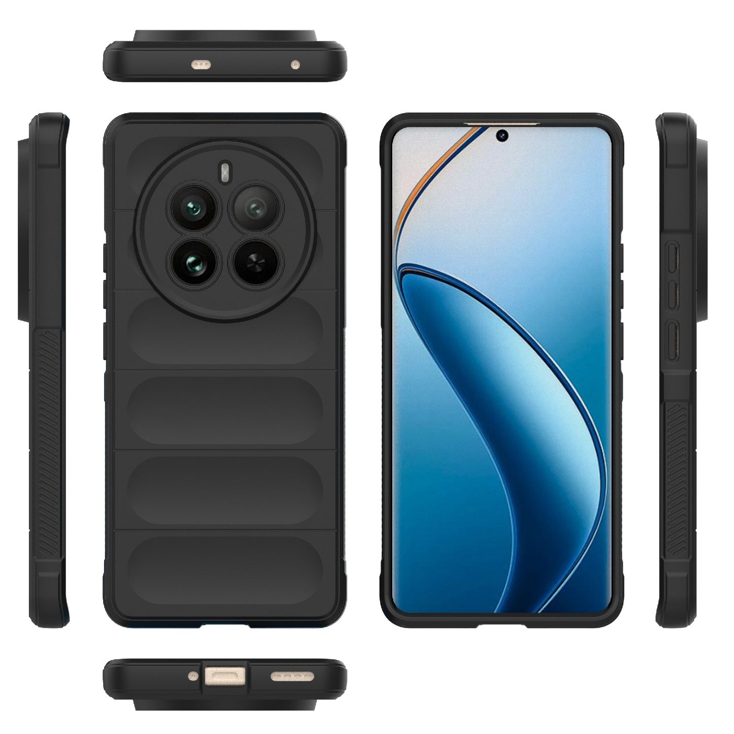 Realme 12 Pro 5G Magic Shield TPU + Flannel Phone Case - Stylish, Durable, and Lightweight Protection