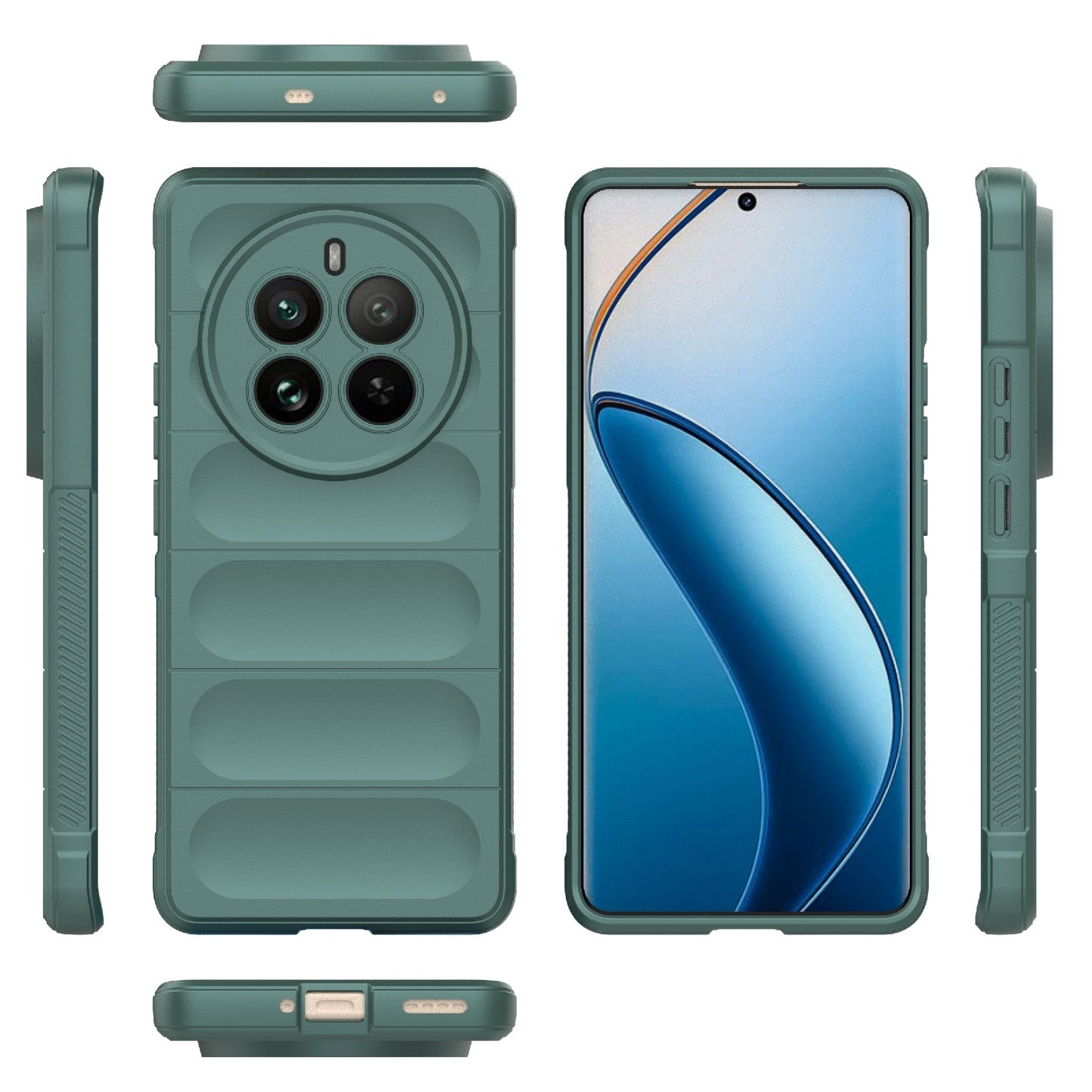 Realme 12 Pro 5G Magic Shield TPU + Flannel Phone Case - Stylish, Durable, and Lightweight Protection