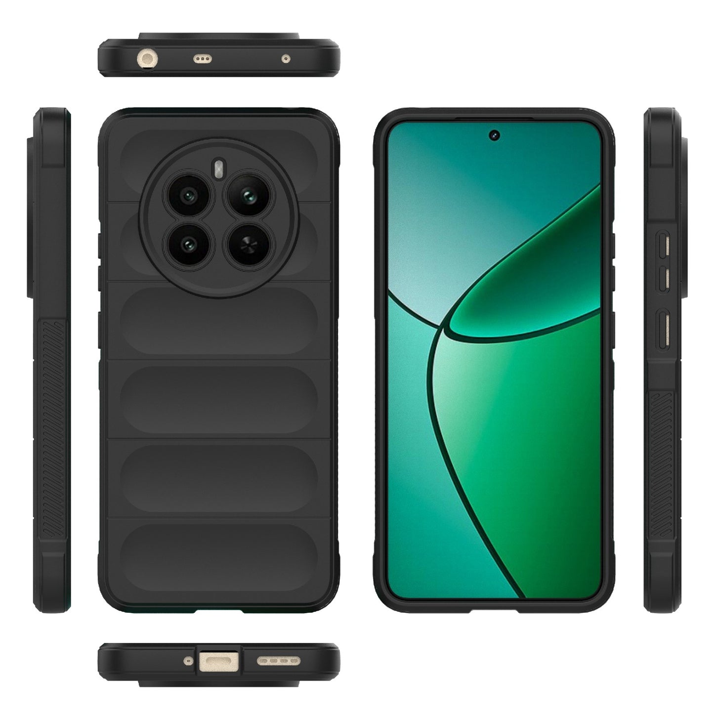 Realme 12+ 5G Global Magic Shield TPU + Flannel Phone Case - Stylish, Durable, and Lightweight Protection
