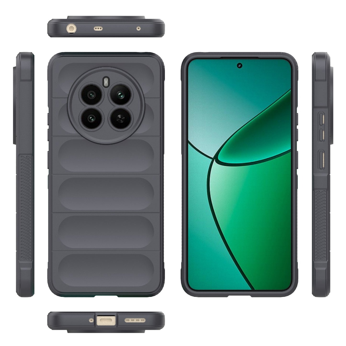 Realme 12+ 5G Global Magic Shield TPU + Flannel Phone Case - Stylish, Durable, and Lightweight Protection