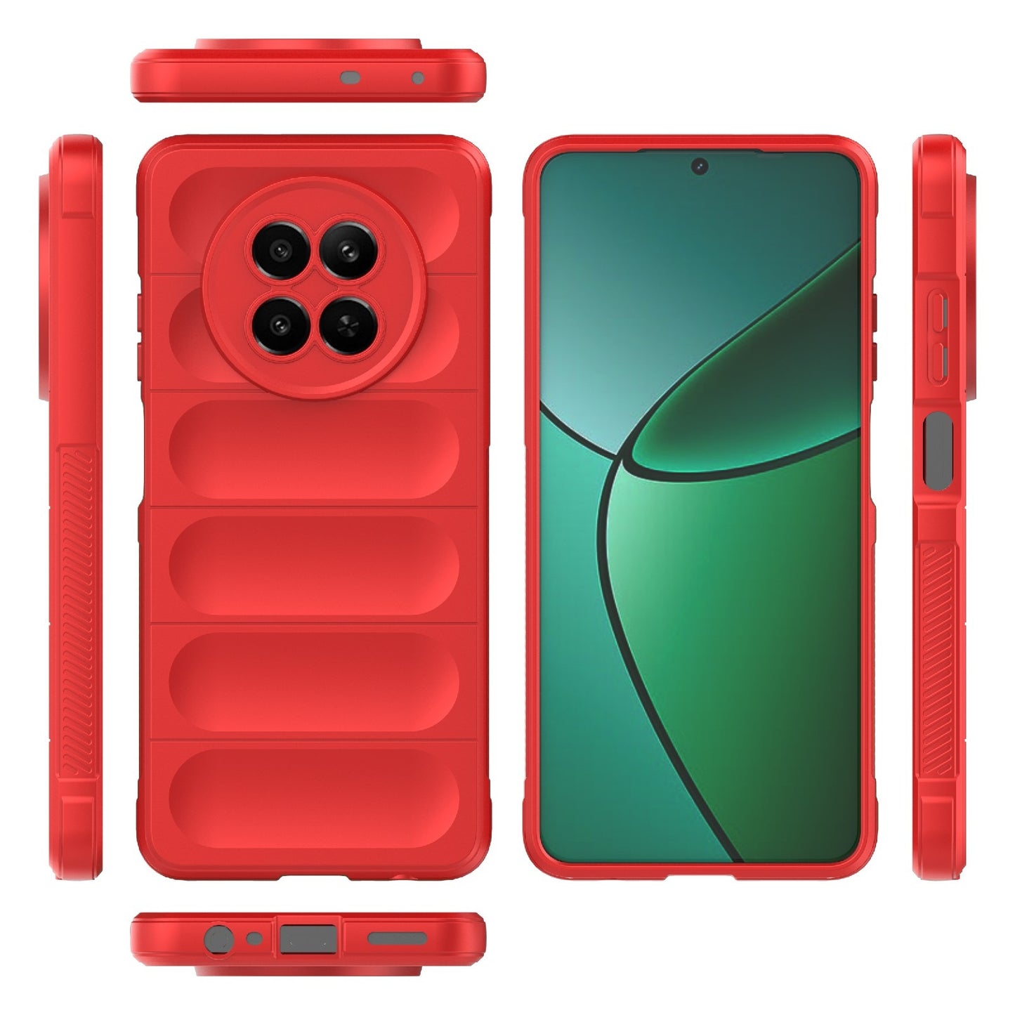 Realme 12 5G Global Magic Shield TPU + Flannel Phone Case - Stylish, Durable, and Lightweight Protection