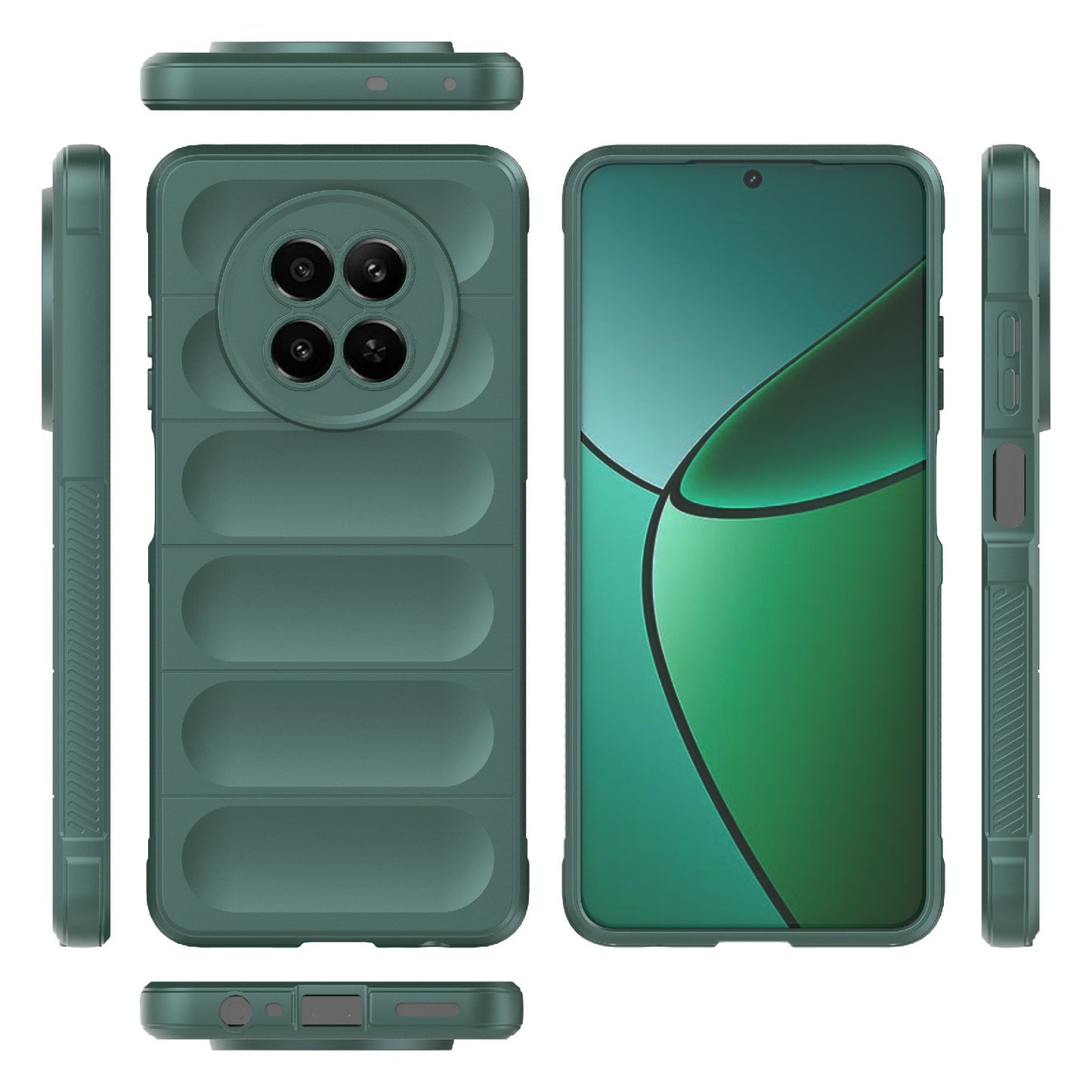 Realme 12 5G Global Magic Shield TPU + Flannel Phone Case - Stylish, Durable, and Lightweight Protection