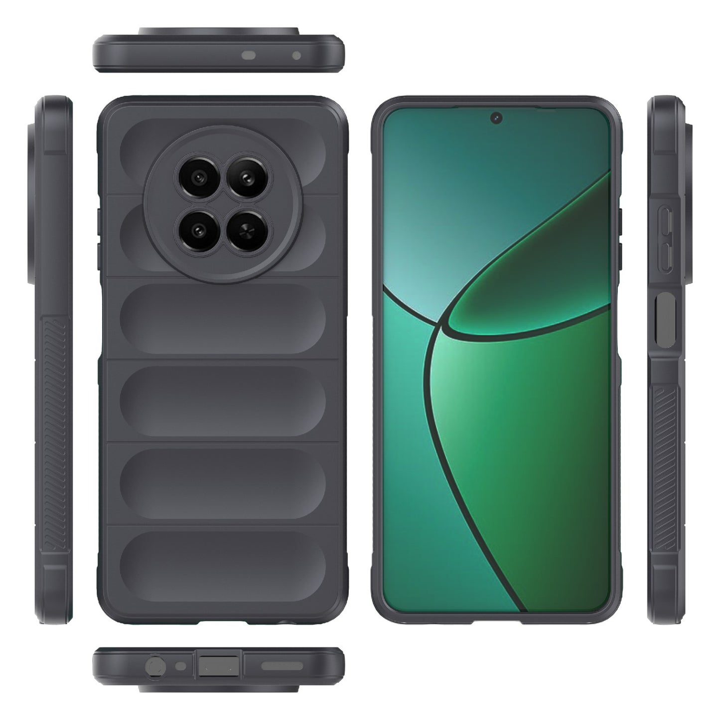 Realme 12 5G Global Magic Shield TPU + Flannel Phone Case - Stylish, Durable, and Lightweight Protection
