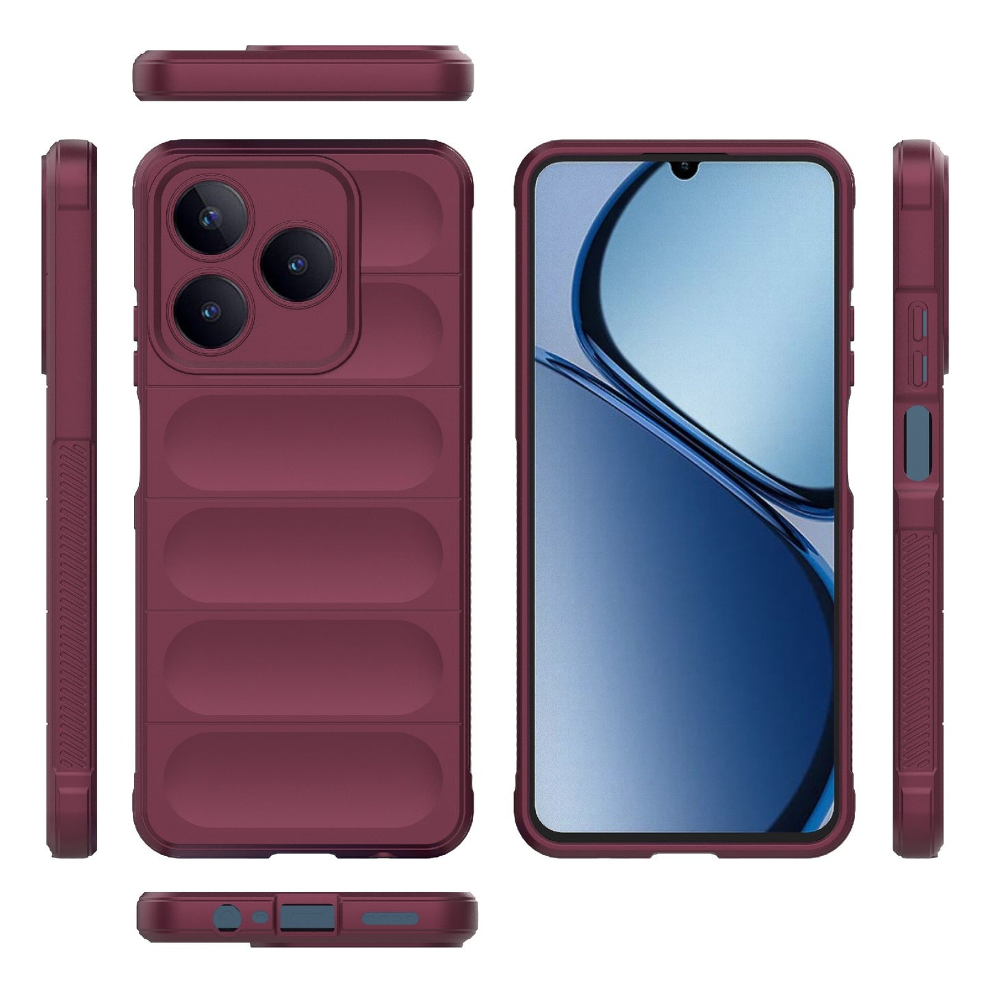 Realme Narzo N63 4G Global Magic Shield TPU + Flannel Phone Case - Stylish, Durable, and Lightweight Protection