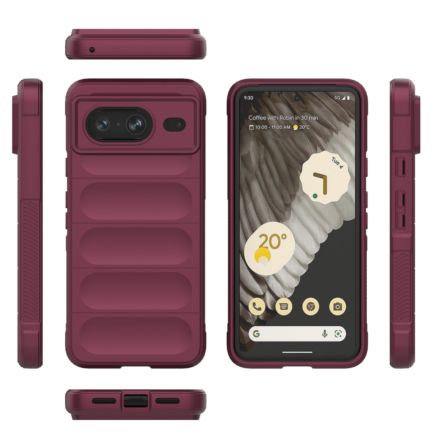 Google Pixel 8 5G Magic Shield TPU + Flannel Phone Case - Stylish, Durable, and Lightweight Protection