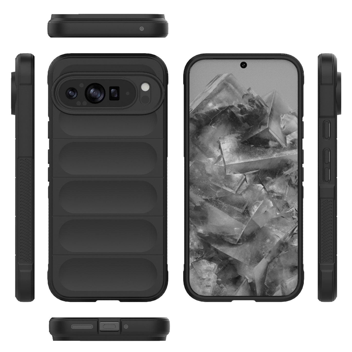 Google Pixel 9 Pro XL 5G Magic Shield TPU + Flannel Phone Case - Stylish, Durable, and Lightweight Protection