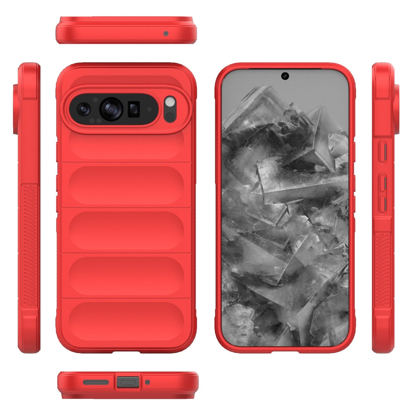 Google Pixel 9 Pro XL 5G Magic Shield TPU + Flannel Phone Case - Stylish, Durable, and Lightweight Protection