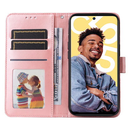 Realme C55 Sunflower Embossed Leather Wallet Phone Case with Kickstand and Card Holder