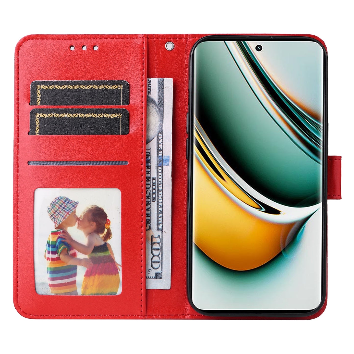 Realme 11 Pro Sunflower Embossed Leather Wallet Phone Case with Kickstand and Card Holder