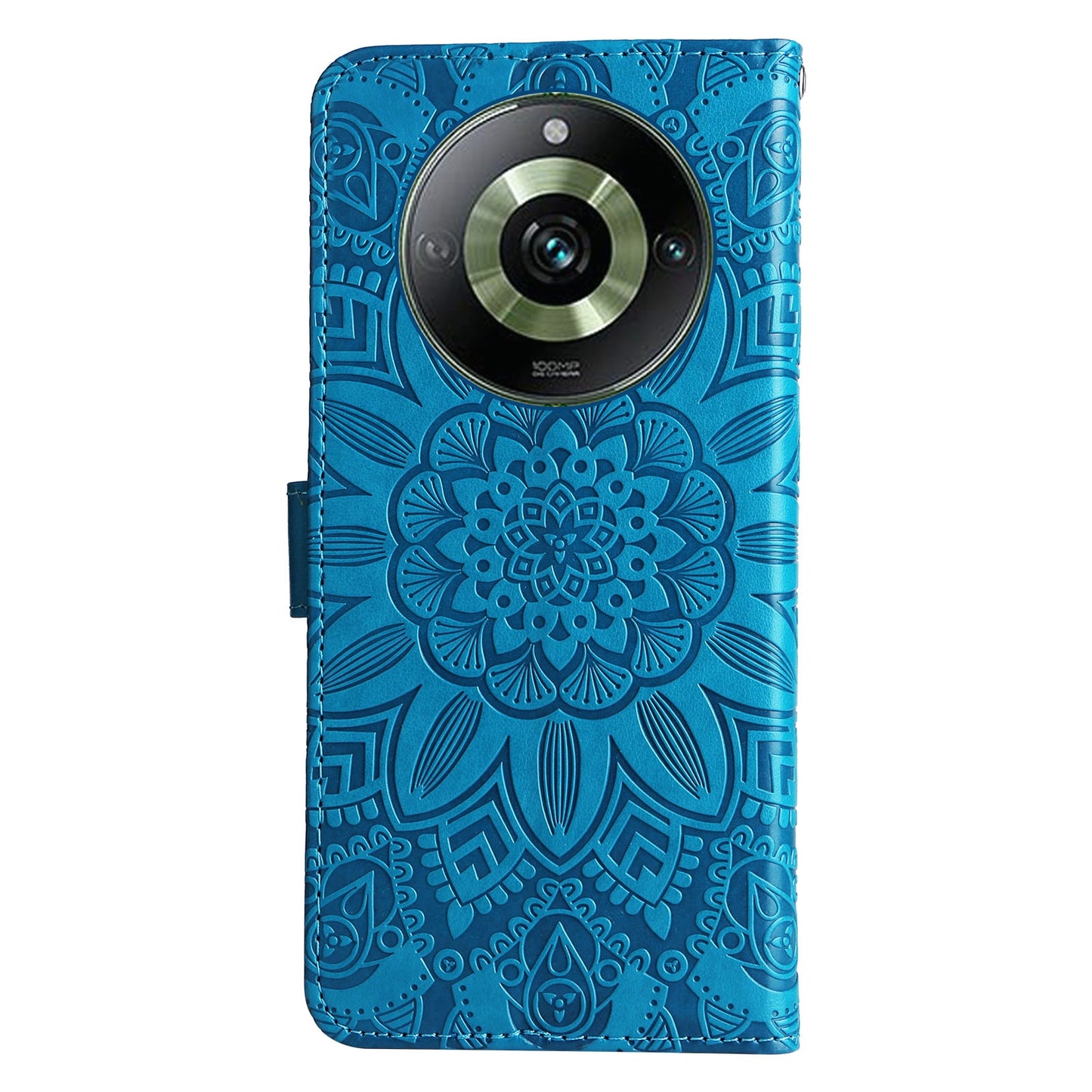 Realme 11 Pro+ Sunflower Embossed Leather Wallet Phone Case with Kickstand and Card Holder