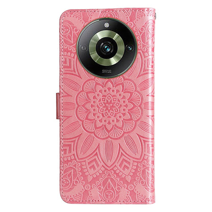 Realme 11 Pro Sunflower Embossed Leather Wallet Phone Case with Kickstand and Card Holder