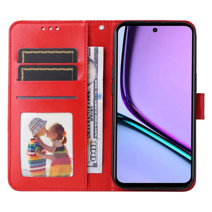 Realme C67 4G Global Sunflower Embossed Leather Wallet Phone Case with Kickstand and Card Holder