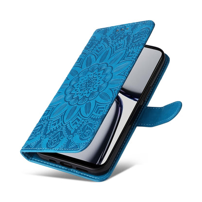 Realme C65 4G Sunflower Embossed Leather Wallet Phone Case with Kickstand and Card Holder