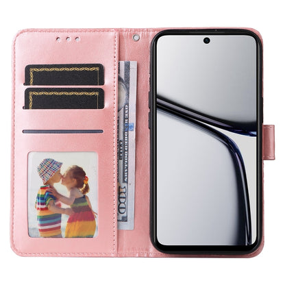 Realme C65 4G Sunflower Embossed Leather Wallet Phone Case with Kickstand and Card Holder