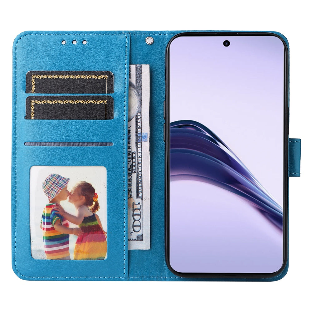 Realme P1 Pro Global Sunflower Embossed Leather Wallet Phone Case with Kickstand and Card Holder