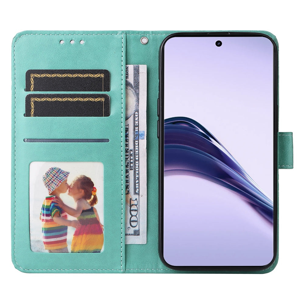 Realme P1 Pro Global Sunflower Embossed Leather Wallet Phone Case with Kickstand and Card Holder