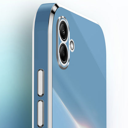 Samsung Galaxy A04e 4G Tough TPU Phone Case with 6D Electroplate, Straight Edge Design, and Comfortable Ring Holder