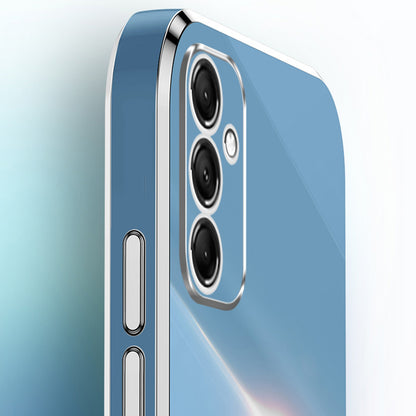 Samsung Galaxy A15 Tough TPU Phone Case with 6D Electroplate, Straight Edge Design, and Comfortable Ring Holder