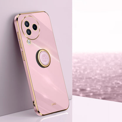 Xiaomi Civi 3 5G Tough TPU Phone Case with 6D Electroplate, Straight Edge Design, and Comfortable Ring Holder