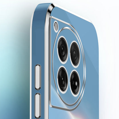 OnePlus Ace 3 Tough TPU Phone Case with 6D Electroplate, Straight Edge Design, and Comfortable Ring Holder