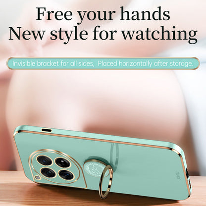 OnePlus Ace 3 Tough TPU Phone Case with 6D Electroplate, Straight Edge Design, and Comfortable Ring Holder