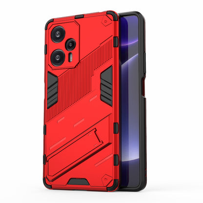 Xiaomi Redmi Note 12 Turbo 5G Shockproof Phone Case - Punk Armor 2-in-1 PC + TPU with Invisible Holder