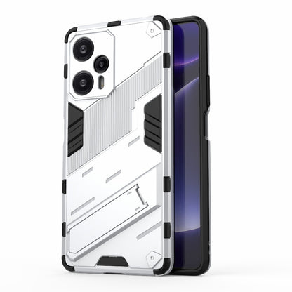 Xiaomi Redmi Note 12 Turbo 5G Shockproof Phone Case - Punk Armor 2-in-1 PC + TPU with Invisible Holder