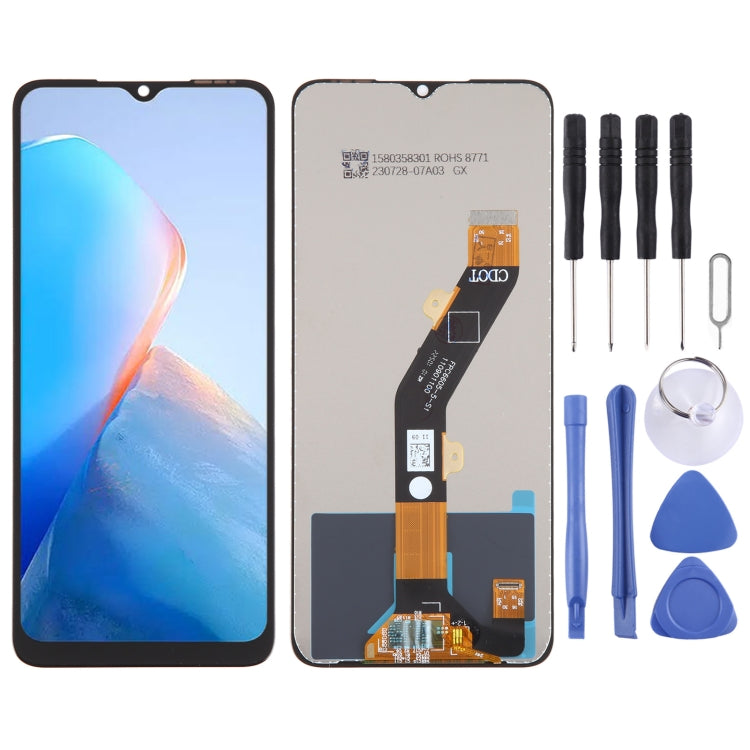 OEM LCD Screen and Digitizer Assembly for Infinix Smart 7 HD (Model X6516) - Full Replacement Part