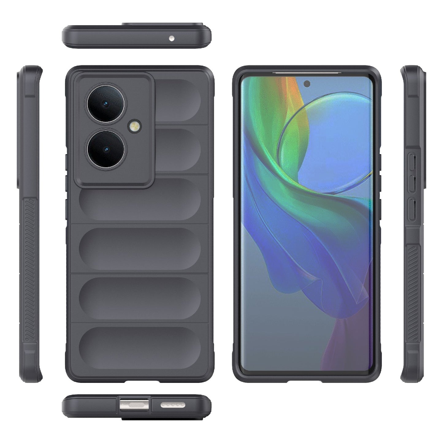 vivo Y78+ Global Magic Shield TPU + Flannel Phone Case - Stylish, Durable, and Lightweight Protection