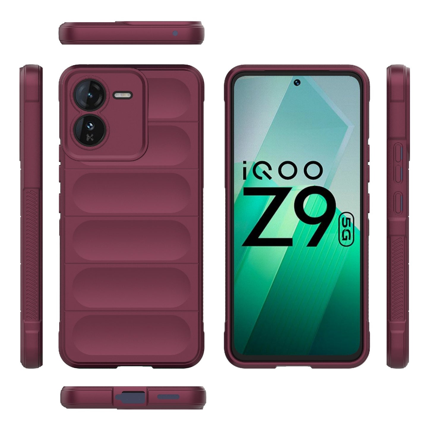 vivo iQOO Z9 5G Magic Shield TPU + Flannel Phone Case - Stylish, Durable, and Lightweight Protection