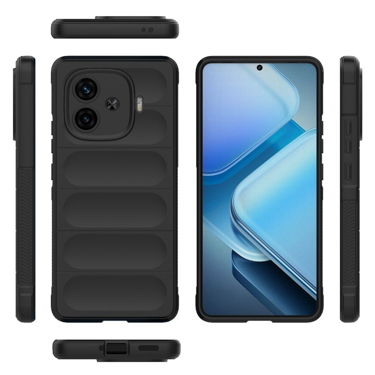 vivo iQOO Z9 Turbo 5G Magic Shield TPU + Flannel Phone Case - Stylish, Durable, and Lightweight Protection