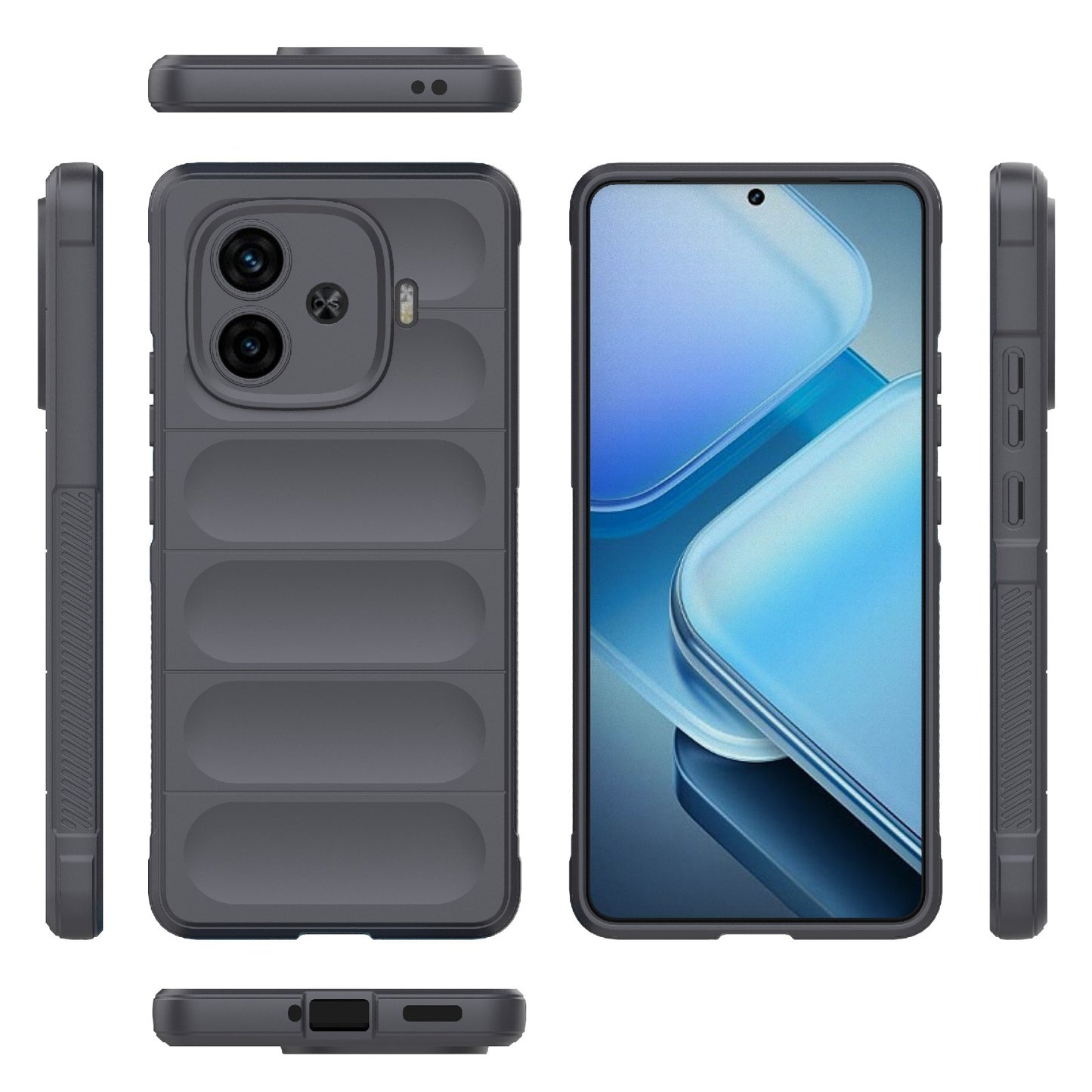 vivo iQOO Z9 Turbo 5G Magic Shield TPU + Flannel Phone Case - Stylish, Durable, and Lightweight Protection