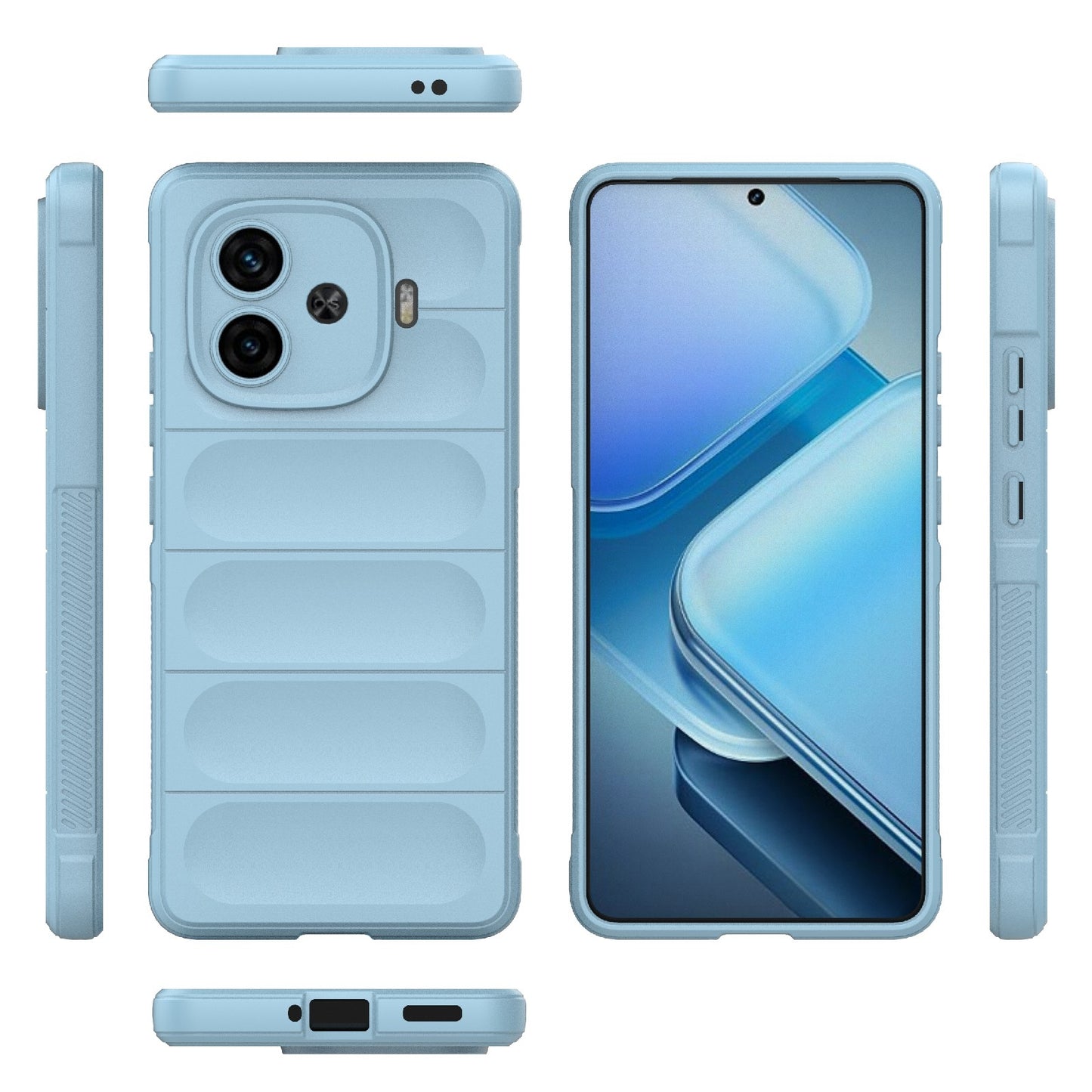 vivo iQOO Z9 Turbo 5G Magic Shield TPU + Flannel Phone Case - Stylish, Durable, and Lightweight Protection