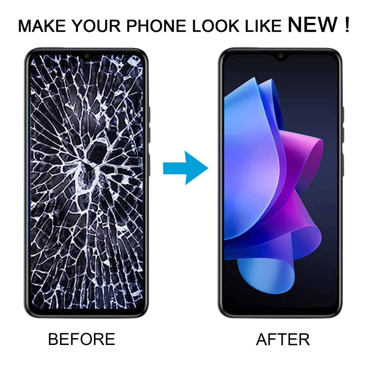 Tecno Spark Go 2023 OEM LCD Screen with Touch Digitizer Assembly Replacement - Full Assembly