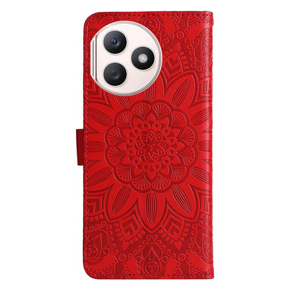 Honor X50i+ Sunflower Embossed Leather Wallet Phone Case with Kickstand and Card Holder