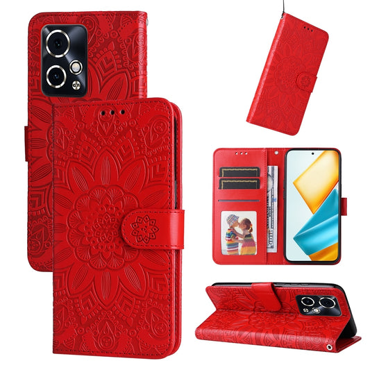 Honor 90 GT Sunflower Embossed Leather Wallet Phone Case with Kickstand and Card Holder