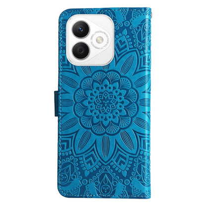 Honor X60i Sunflower Embossed Leather Wallet Phone Case with Kickstand and Card Holder