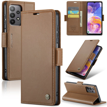 Samsung Galaxy A23 Case - RFID Anti-Theft Leather with Butterfly Buckle & Litchi Texture