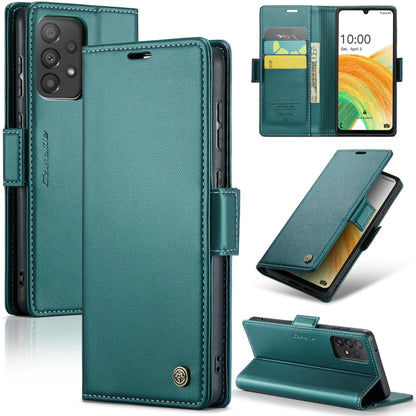 Samsung Galaxy A33 5G Case - RFID Anti-theft, Card Slot, Stand, Litchi Texture Leather, Butterfly Buckle