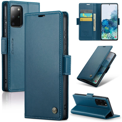 Samsung Galaxy S20+ RFID Anti-Theft Leather Case - Butterfly Buckle, Card Slot, Litchi Texture