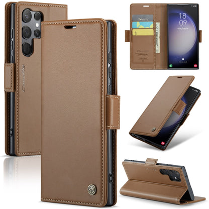 Samsung Galaxy S23 Ultra 5G Case - RFID Leather Wallet with Stand, Card Slot & Litchi Texture