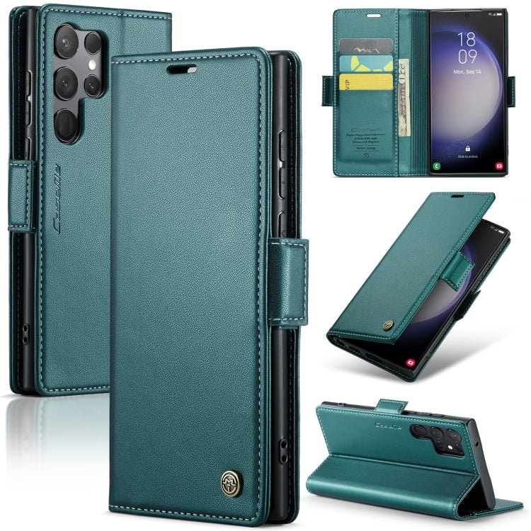 Samsung Galaxy S23 Ultra 5G Case - RFID Leather Wallet with Stand, Card Slot & Litchi Texture