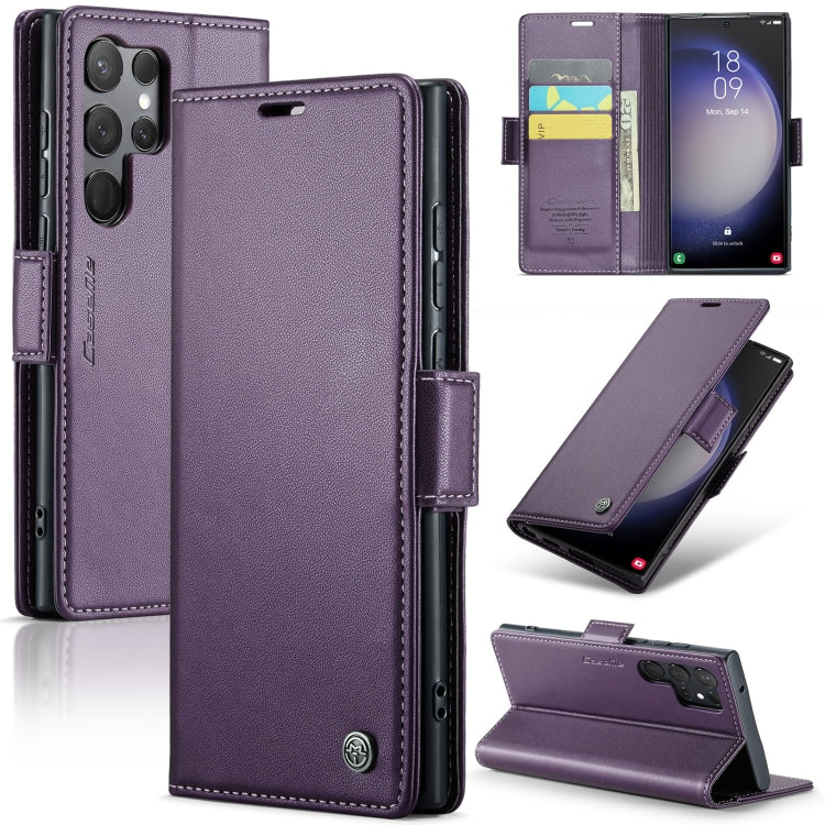 Samsung Galaxy S23 Ultra 5G Case - RFID Leather Wallet with Stand, Card Slot & Litchi Texture