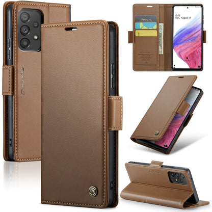 Samsung Galaxy A53 Leather Case - RFID, Wallet, Stand, Card Slot, Litchi Texture