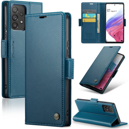 Samsung Galaxy A53 Leather Case - RFID, Wallet, Stand, Card Slot, Litchi Texture