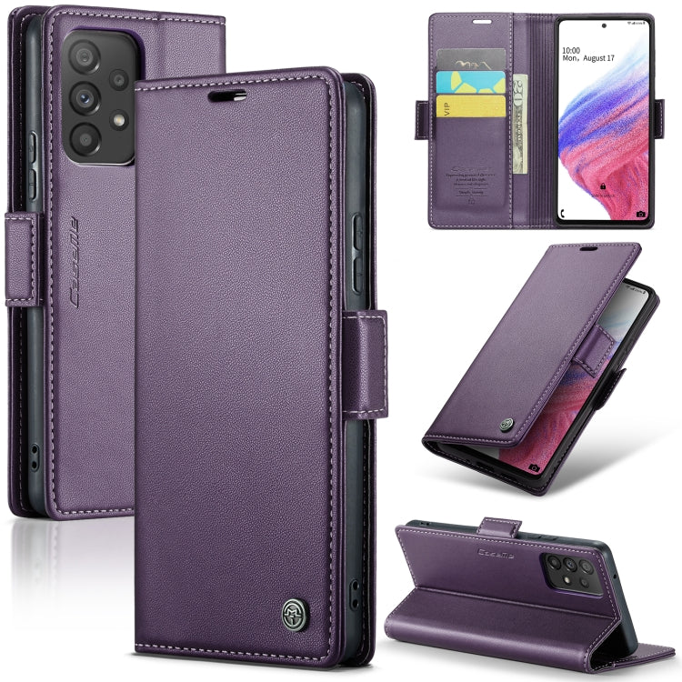 Samsung Galaxy A53 Leather Case - RFID, Wallet, Stand, Card Slot, Litchi Texture