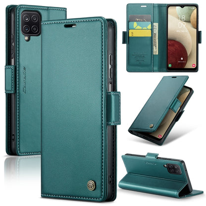 Samsung Galaxy A12 5G Case - RFID Anti-Theft, Butterfly Buckle, Card Slot, Litchi Texture Leather