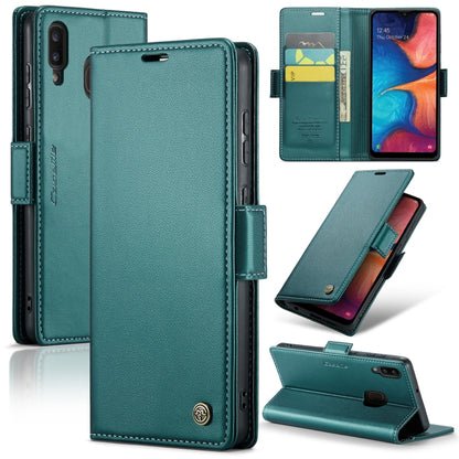 Samsung Galaxy A20/A30/M10s Case - Butterfly Buckle, Litchi Texture, RFID Anti-theft, Leather Wallet & Stand