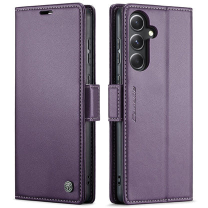 Samsung Galaxy S23 FE 5G Leather Case - RFID, Butterfly Buckle, Litchi Texture