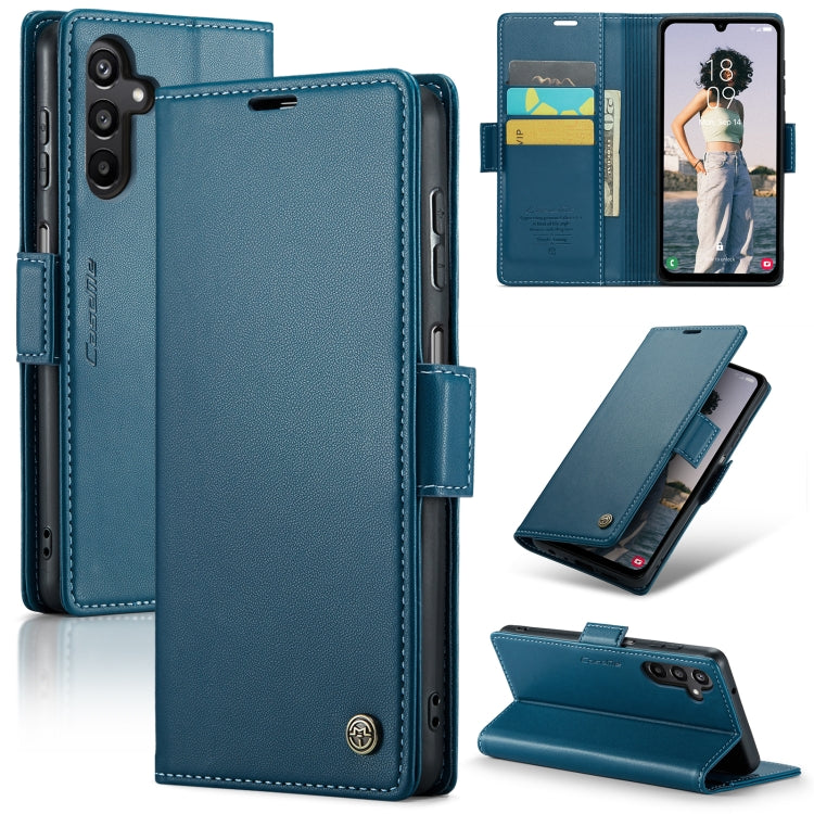 Samsung Galaxy A15 5G Leather Case - RFID Anti-theft, Card Slot, Stand Feature, Litchi Texture